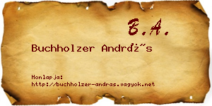 Buchholzer András névjegykártya